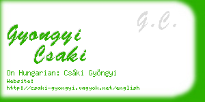 gyongyi csaki business card
