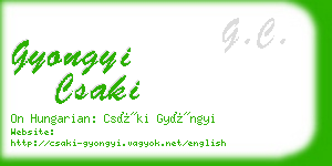 gyongyi csaki business card